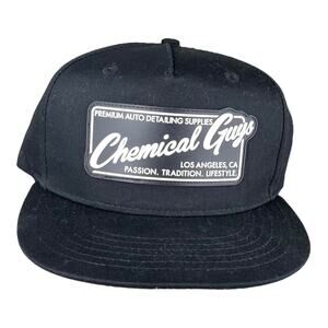 Chemical Guys Hat Cap Snapback Black Big Patch Los Angeles Auto Detailing